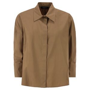 Fabiana Filippi Women Cropped Poplin Shirt With Detail On The Back